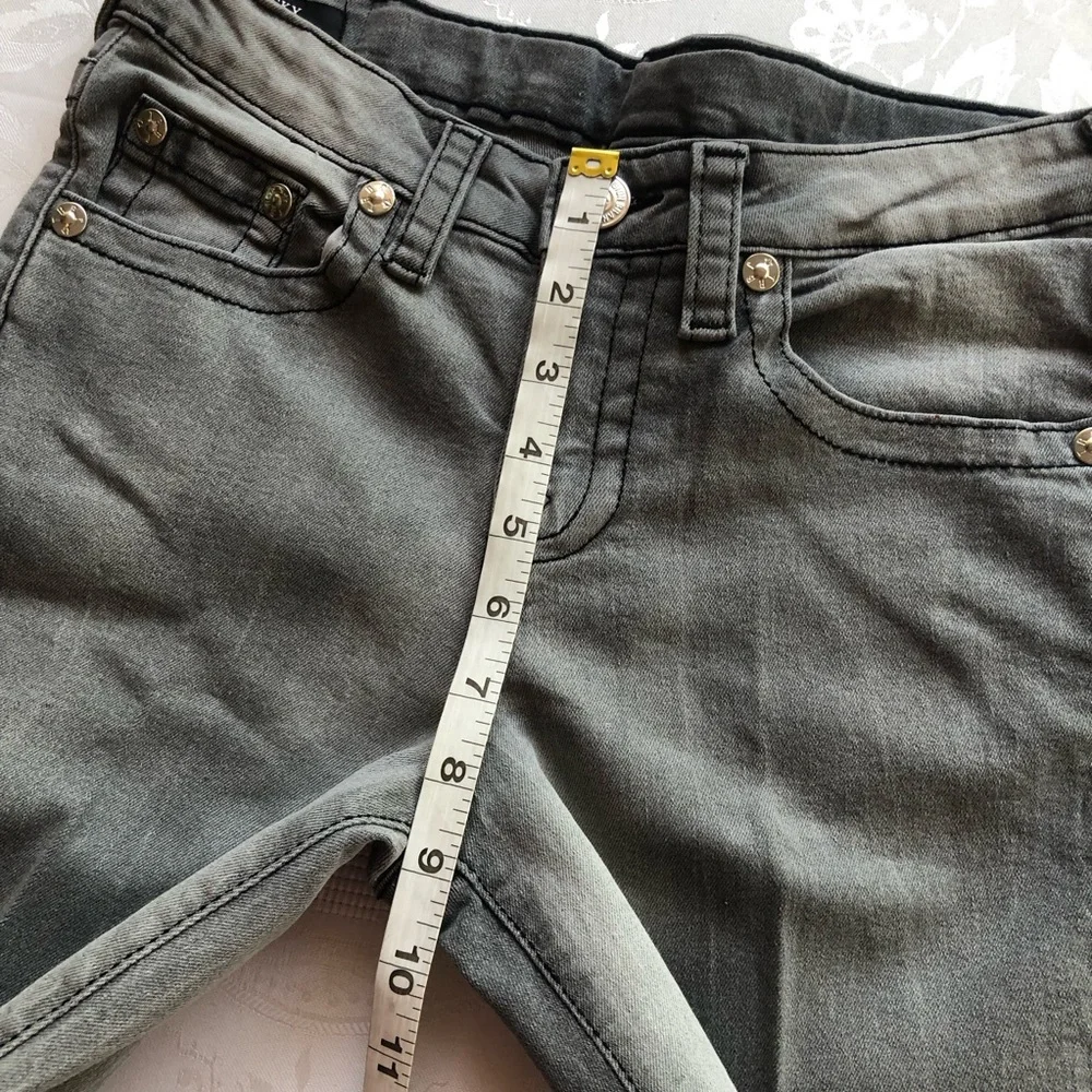True Religion Ricky Relaxed-Fit Straight Gray Jeans Denim Pants Girls Size 12